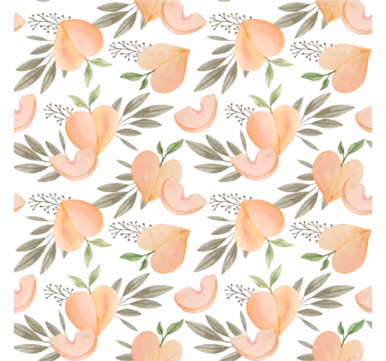Papel de parede para cozinha arranjo floral pêssego - TenStickers