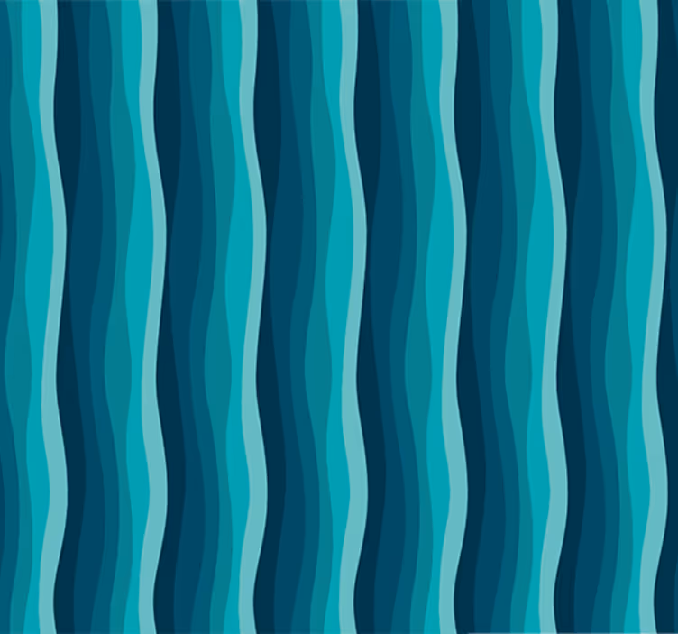 Papel de parede para sala ondas azuis serenas - TenStickers
