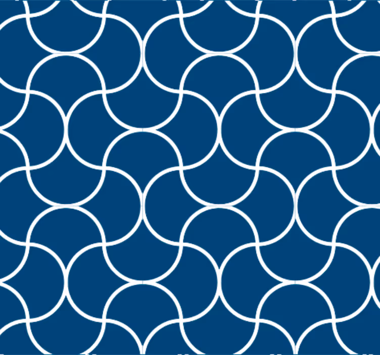 Papel de parede casa de banho padrão onda geométrica - TenStickers