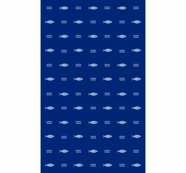 Papel de parede casa de banho tapete de peixes - TenStickers