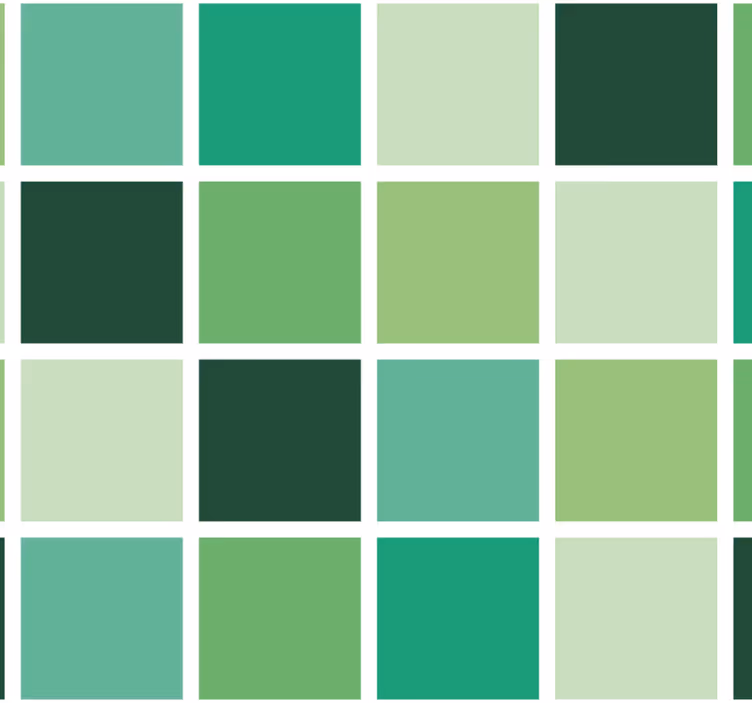 Papel de parede casa de banho blocos verdes - TenStickers