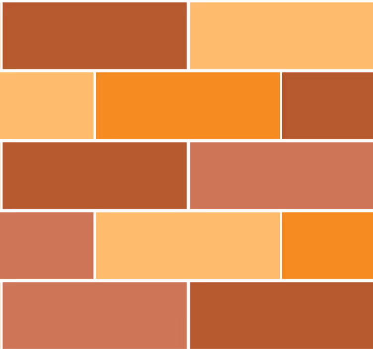Papel de parede casa de banho layout de tijolos coloridos - TenStickers
