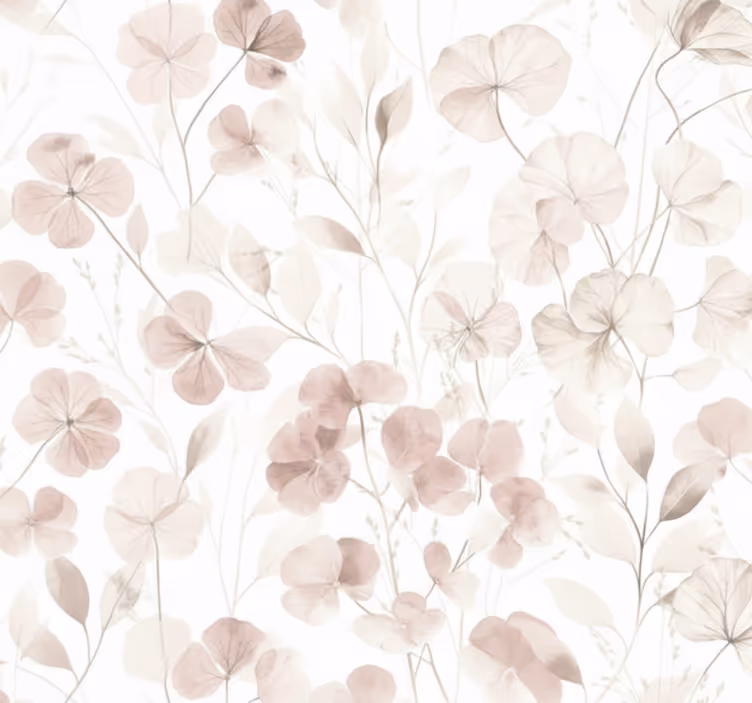 Papel de parede para sala pétala pressionada em aquarela - TenStickers