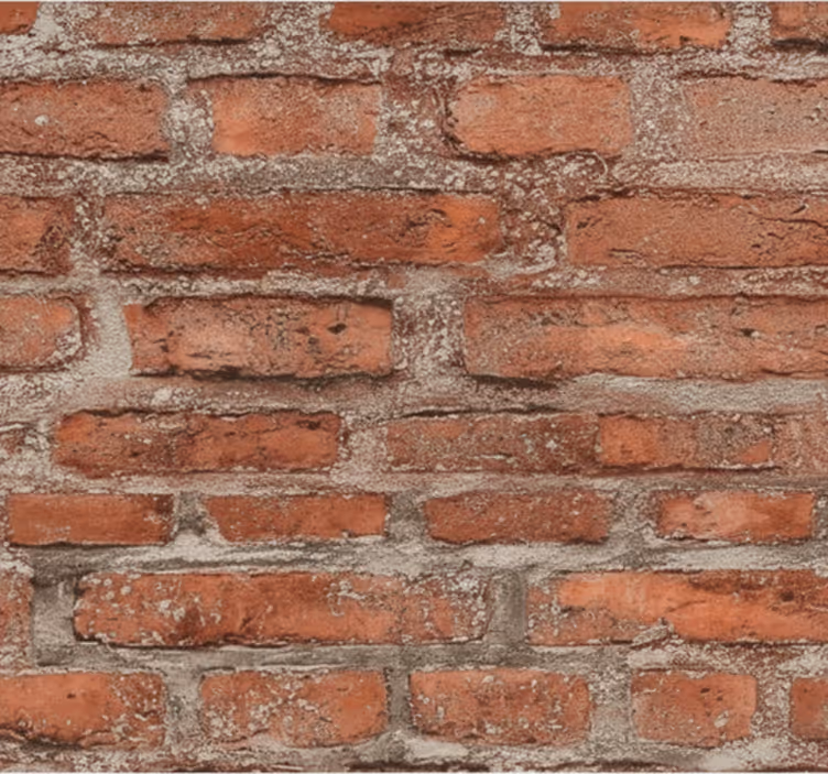 Papel de parede para sala tijolo vermelho clássico - TenStickers