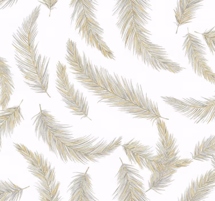 Papel de parede para sala pluma cinza flutuante - TenStickers