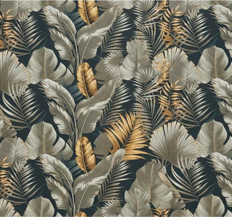 Papel de parede para sala com padrões botânicos e florais - TenStickers