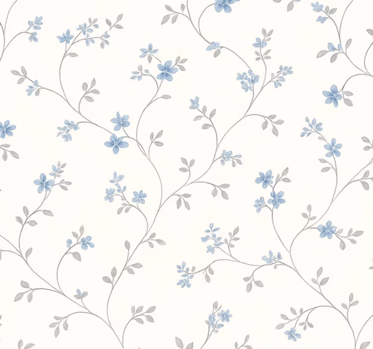 Papel de parede quarto de casal trilha azul clássica - TenStickers