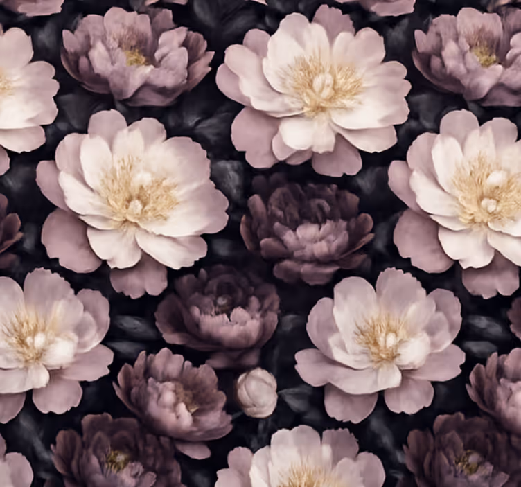 Papel de parede para sala floral escuro - TenStickers