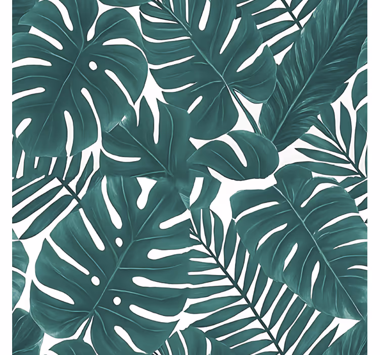 Papel de parede para sala folhas de palmeira tropical - TenStickers