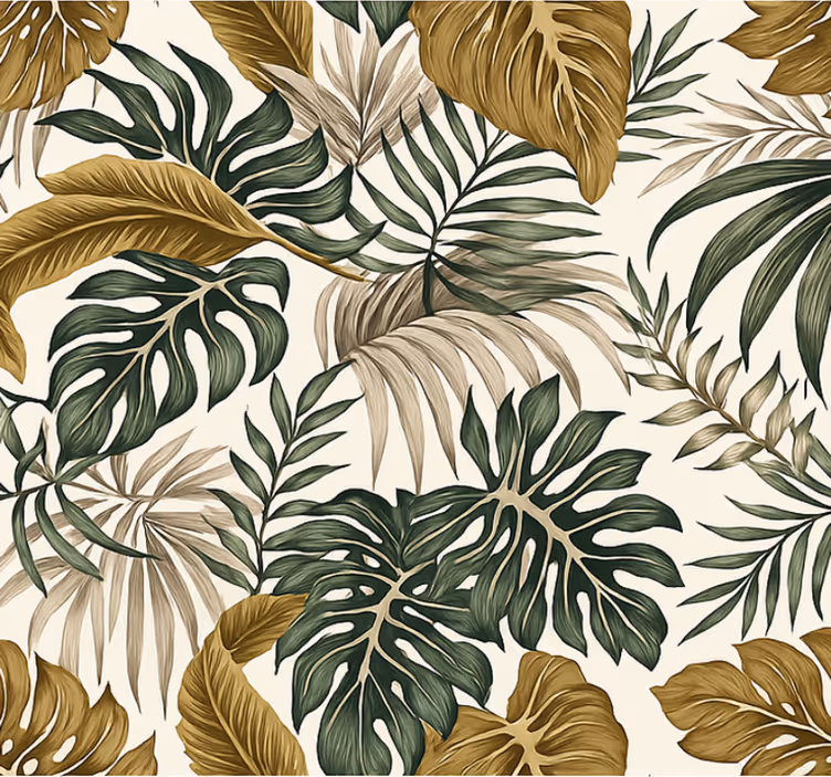 Papel de parede para sala floral neutro - TenStickers