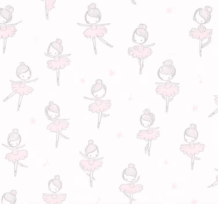 Papel de parede para sala bailarina fofa - TenStickers