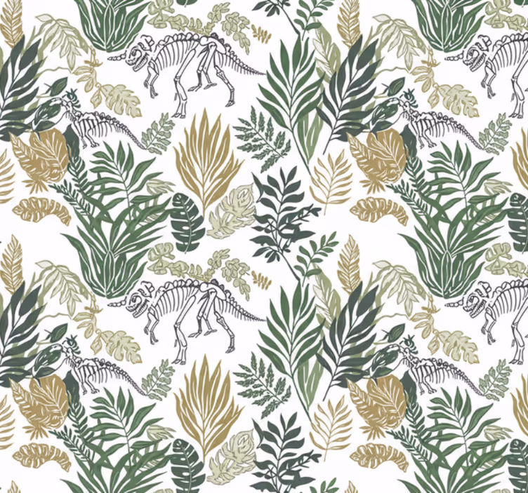 Papel de parede para sala com animais dinossauros - TenStickers