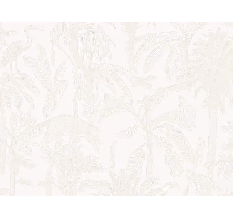 Papel de parede quarto de casal bege claro selva - TenStickers