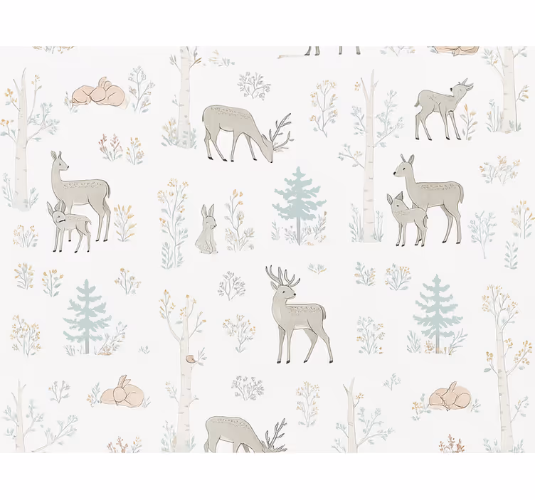 Papel de parede quarto de casal floral infantil - TenStickers