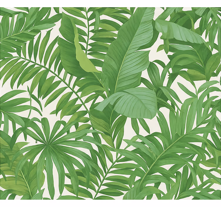 Papel de parede para sala folha tropical - TenStickers