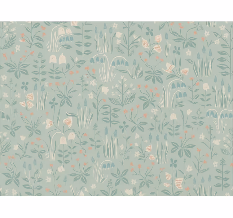 Papel de parede quarto de casal floral escandinavo - TenStickers