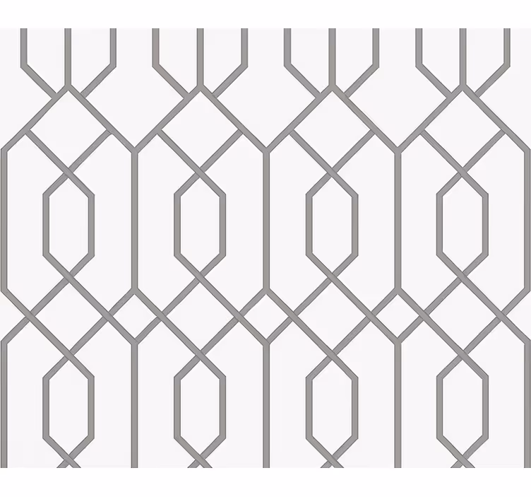 Papel de parede para sala geométrico cinza - TenStickers