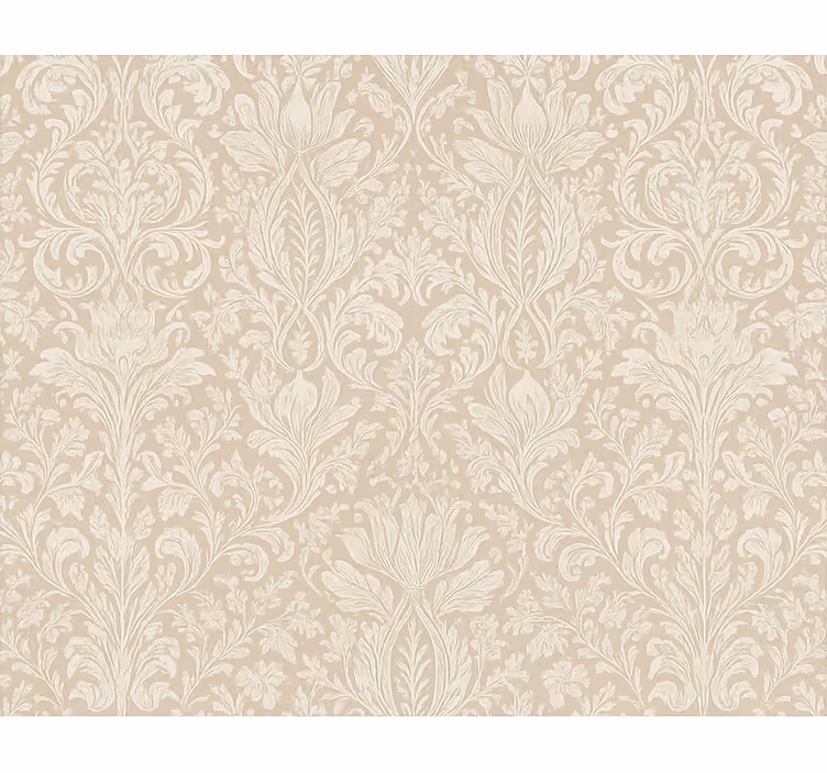Papel de parede quarto de casal floral bege clássico - TenStickers