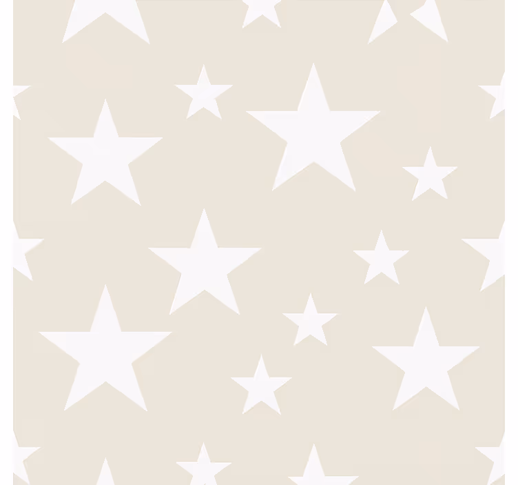 Papel de parede infantil padrão de estrelas grandes cinzas - TenStickers