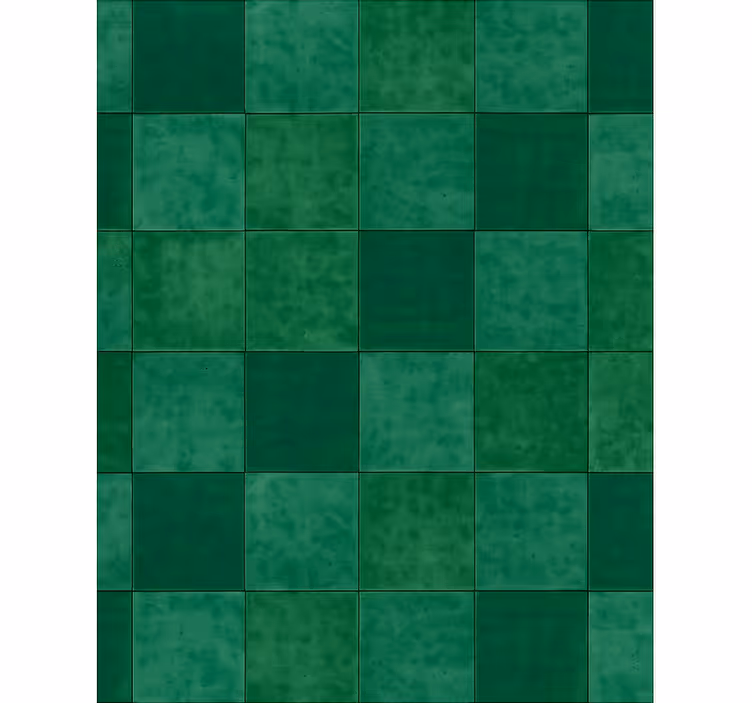 Papel de parede para cozinha efeito azulejo esmeralda - TenStickers
