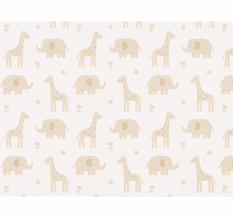 Papel de parede infantil padrão listrado neutro - TenStickers