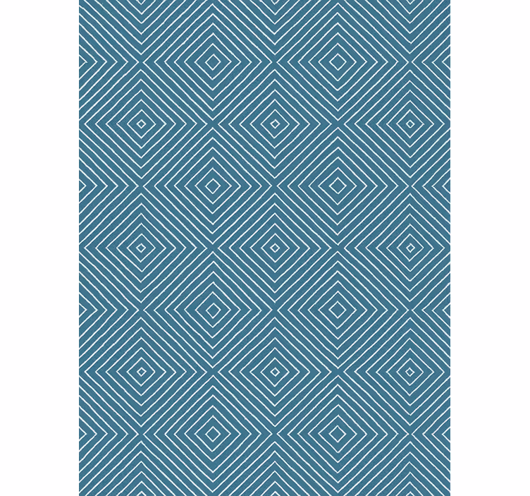 Papel de parede nórdicos linha de diamante azul - TenStickers
