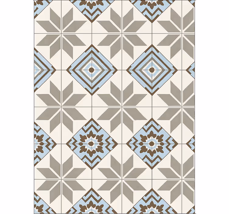 Papel de parede azulejo estrelas azuis - TenStickers
