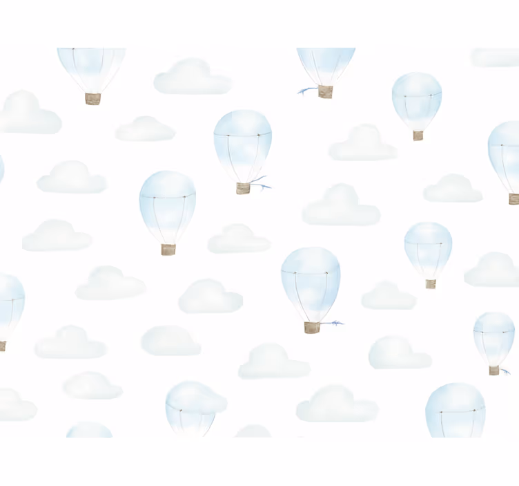 Papel de parede infantil nuvens em aquarela azul - TenStickers