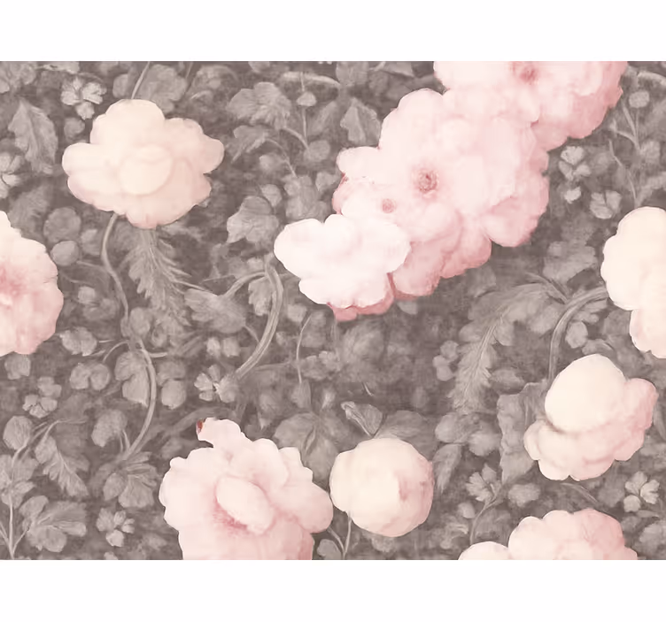 Papel de parede flores flores de linho vintage - TenStickers