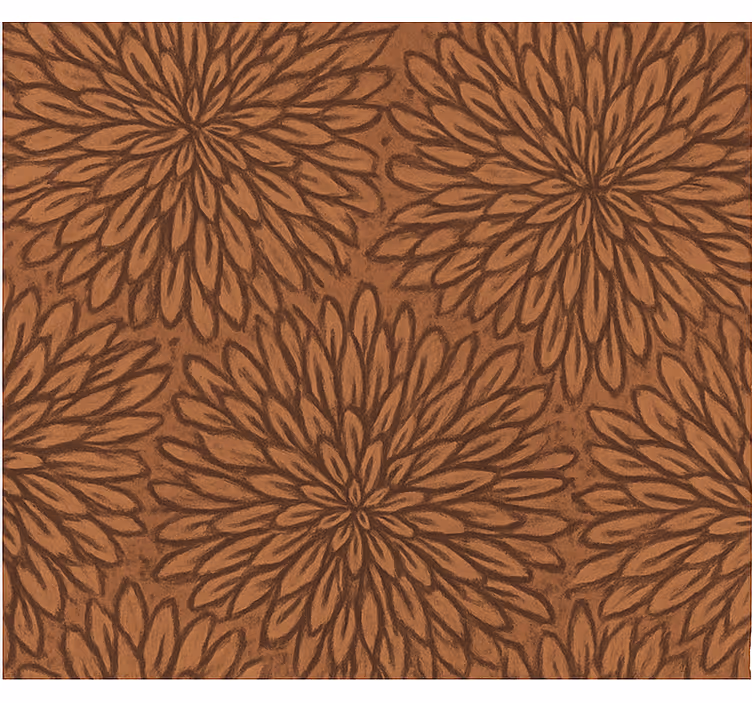 Papel de parede madeira florescimento coral moderno - TenStickers