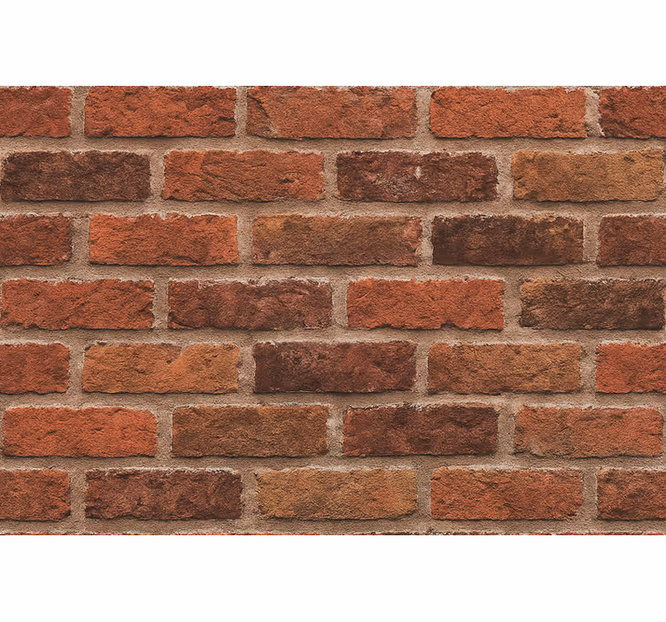 Papel de parede para sala efeito tijolo vermelho - TenStickers