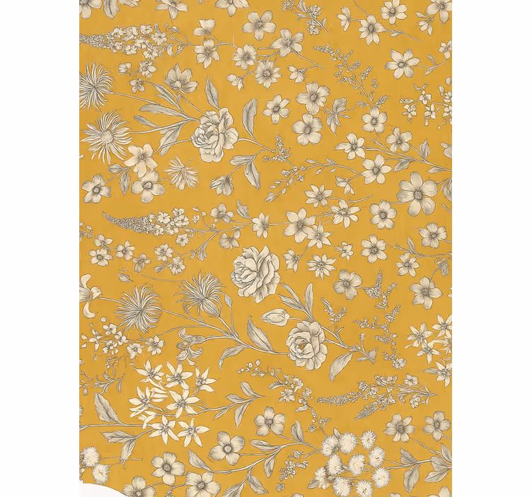 Papel de parede quarto de casal padrão floral vintage - TenStickers