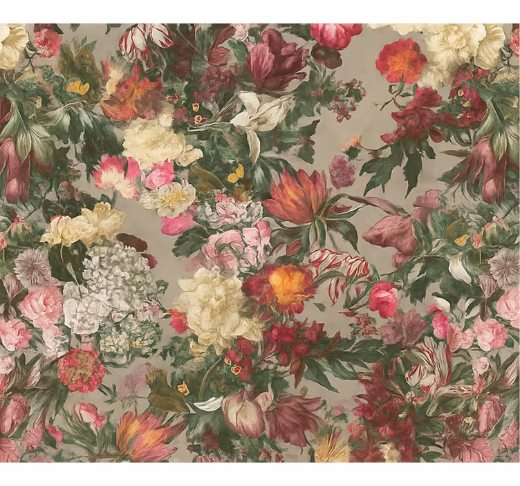 Papel de parede quarto de casal flores vintage - TenStickers