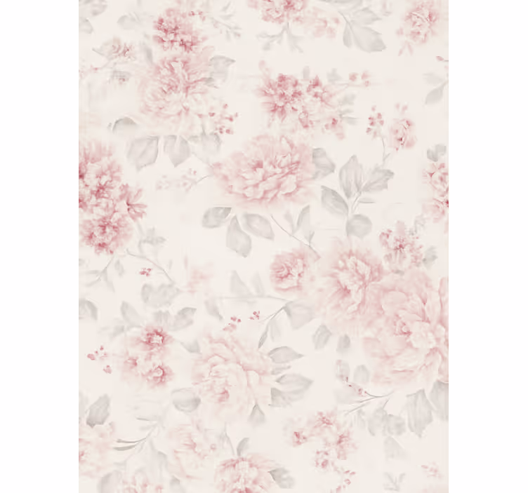Papel de parede quarto de casal design floral rosa vintage - TenStickers
