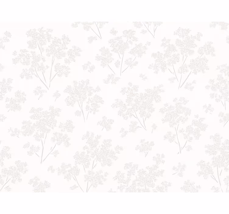 Papel de parede quarto de casal flores brancas simples - TenStickers