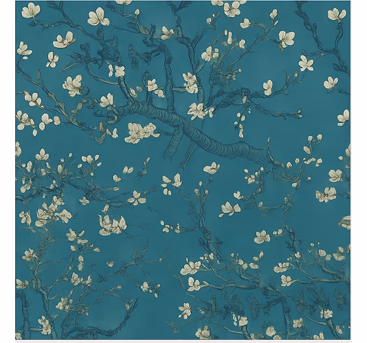 Papel de parede quarto de casal design árvore azul escura - TenStickers