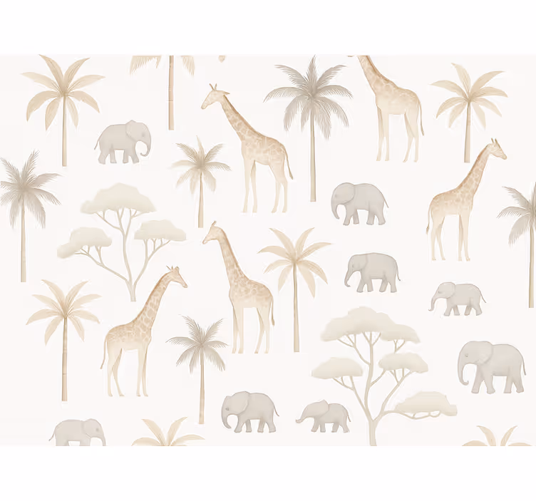 Papel de parede infantil savana das crianças - TenStickers