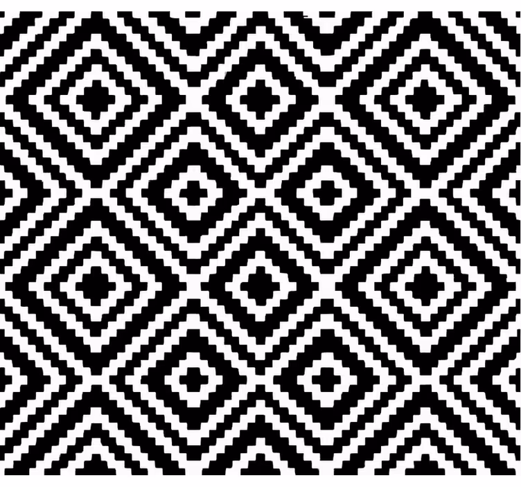 Papel de parede para sala design quadrado preto e branco - TenStickers