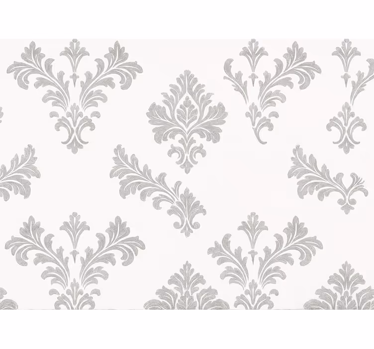 Papel de parede quarto de casal design prata metálico - TenStickers