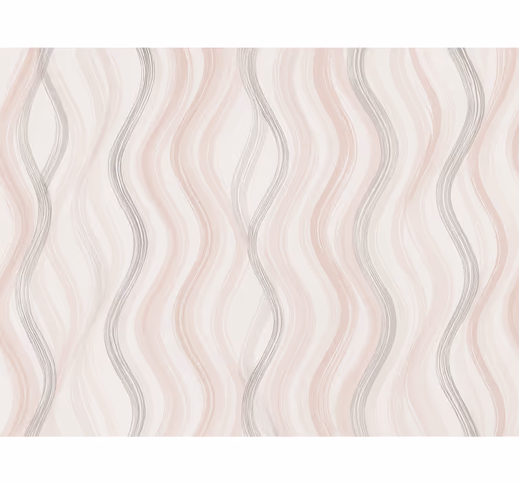 Papel de parede infantil linhas em aquarela cinza e rosa - TenStickers