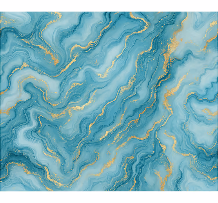 Papel de parede quarto de casal mármore azul claro - TenStickers