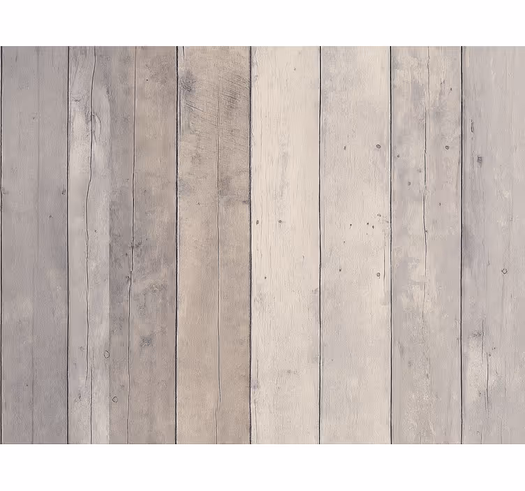 Papel de parede para sala efeito painel de madeira lavada - TenStickers