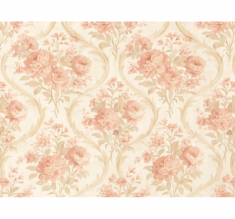 Papel de parede quarto de casal flores vintage desbotadas - TenStickers