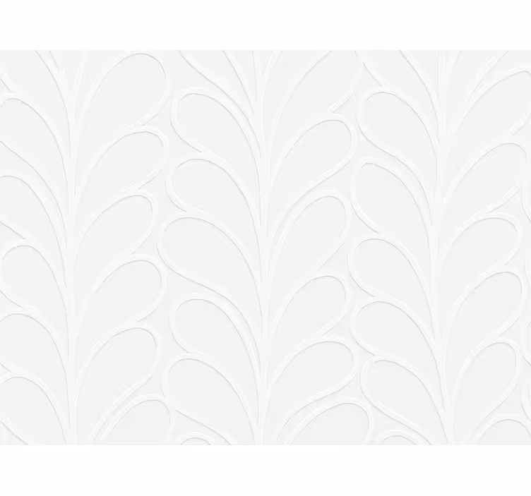 Papel de parede para sala textura de folha branca 3d - TenStickers