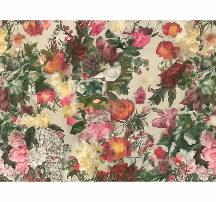 Papel de parede quarto de casal com flores vintage - TenStickers