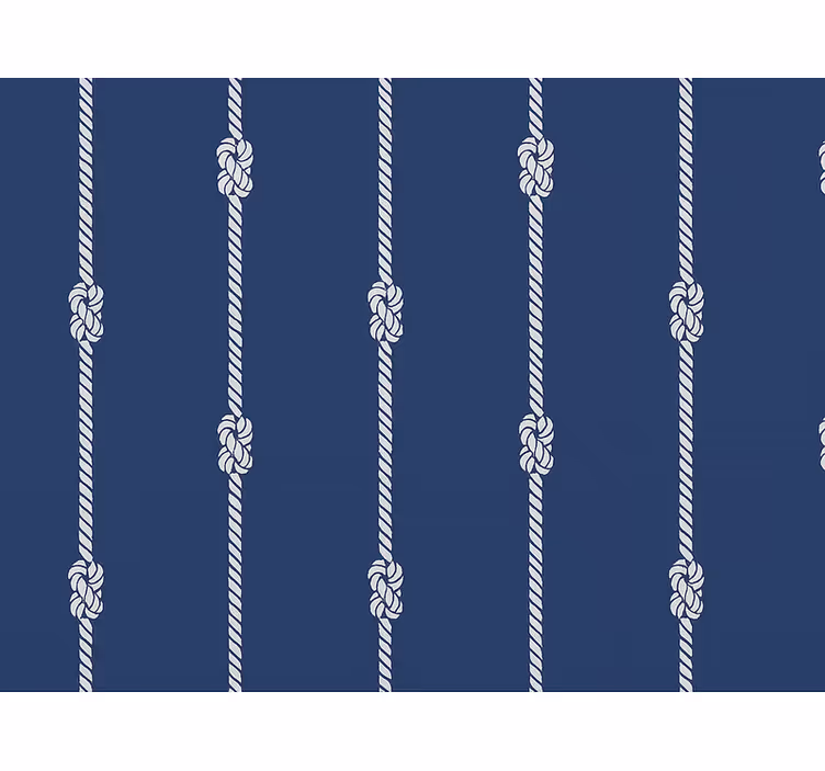 Papel de parede infantil cordas marinhas azul escuro - TenStickers
