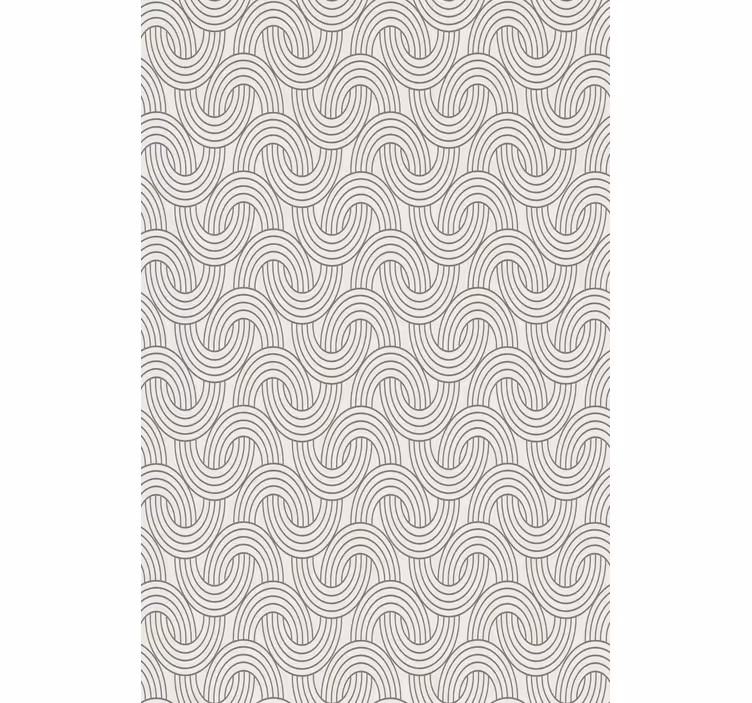 Papel de parede flores padrão ilusão art déco - TenStickers