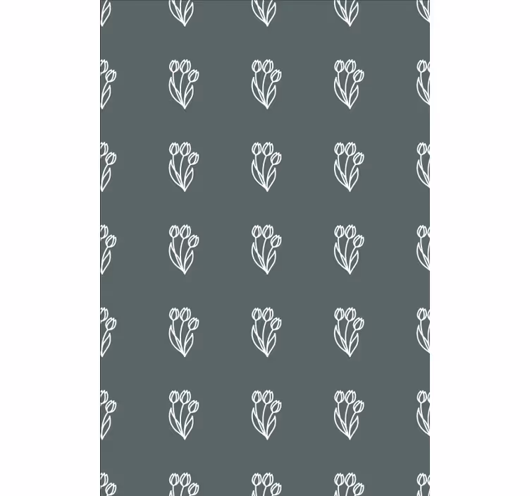 Papel de parede flores com design fofo de tulipas - TenStickers