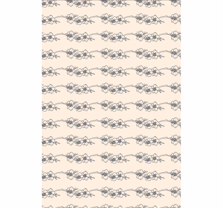 Papel de parede floral arte linear orquídeas - TenStickers