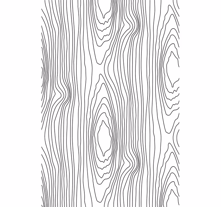 Papel de parede floral listras da natureza preta - TenStickers